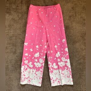 Isaac Mizrahi Pink Floral Pants